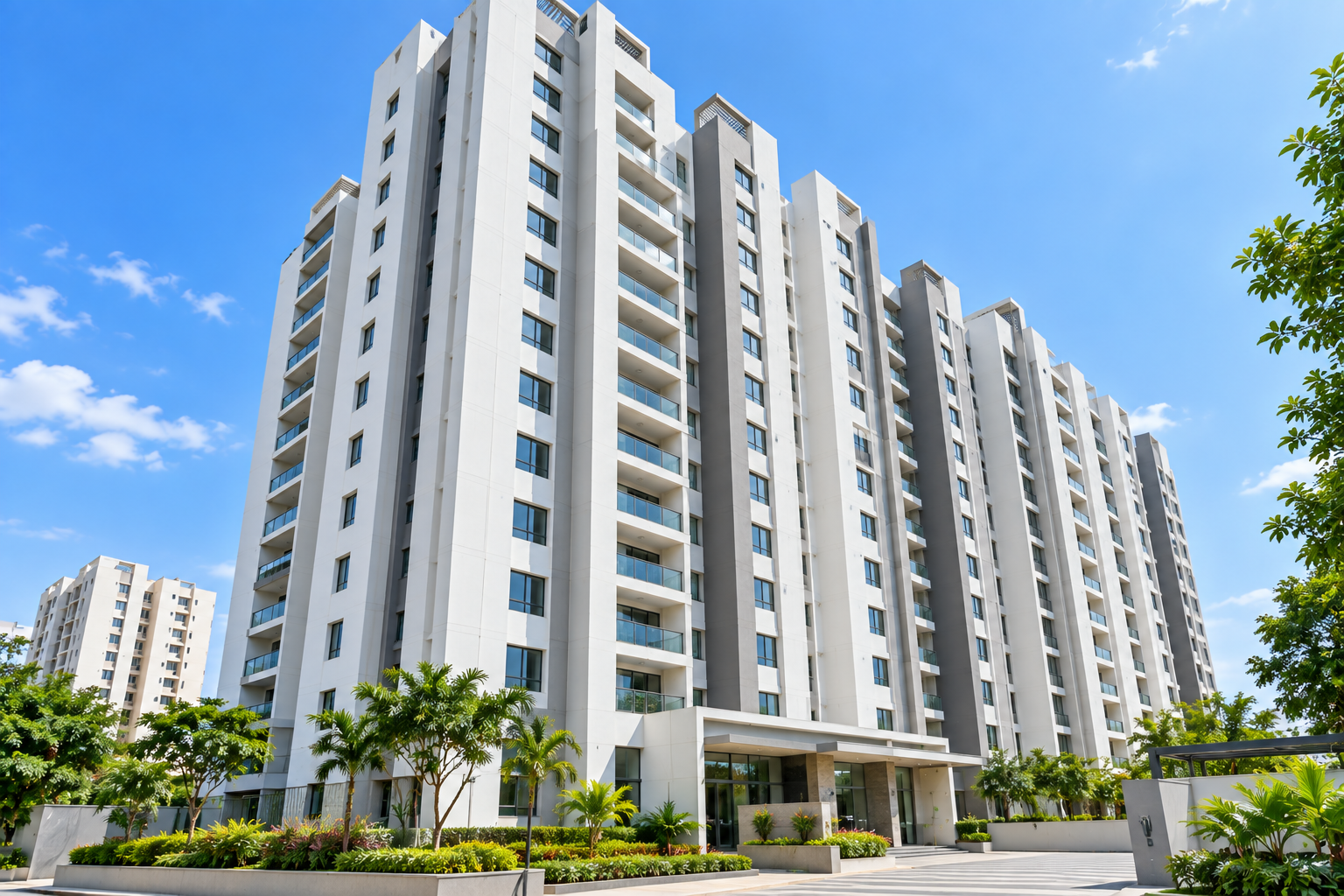 high rise Apartment Exterior painting 12